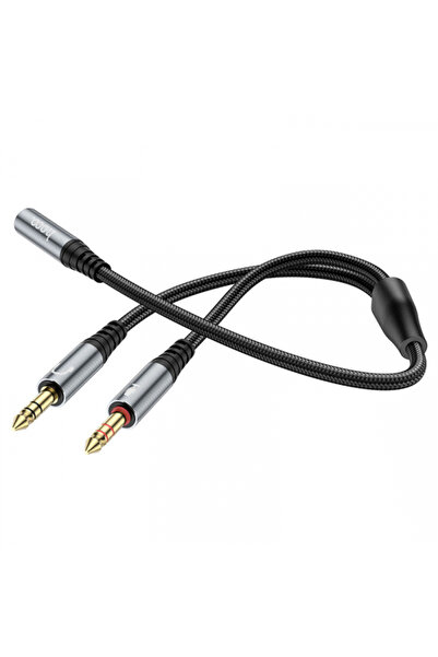 Hoco Adaptor audio 3.5mm - 2 x 3.5mm UPA21, 0.25m, Negru
