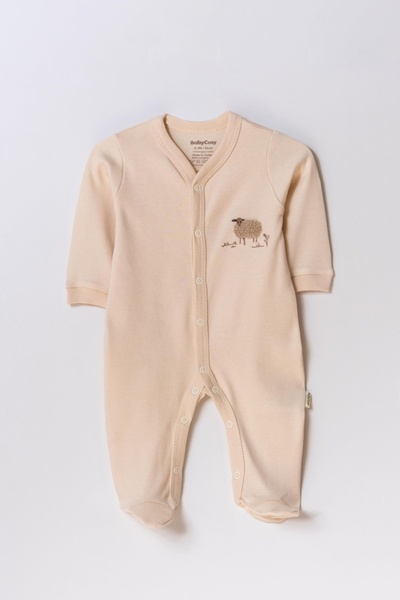 BabyCosy Organic Wear Set of 2 long overalls, Lamb, BabyCosy, 100% cotton