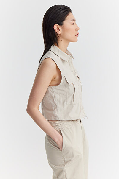 PAULMARK Γυναικείο γιλέκο με μηδενικό μανίκι με τσέπες