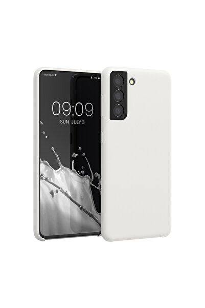 KWmobile Case for Samsung Galaxy S21, Silicone, White, 54056.48