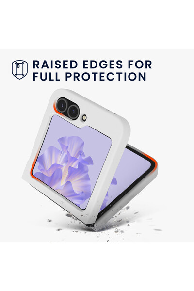 KWmobile Case for Samsung Galaxy Z Flip6, White, Silicone, KWM000021SK006C