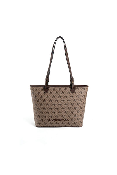 Silver Polo Dark Beige - Brown Sp1204 Women's Shoulder Bag