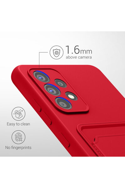 KWmobile Case for Samsung Galaxy A52/Galaxy A52 5G/Galaxy A52s 5G, Red, Silicone, KWM0000133I006C