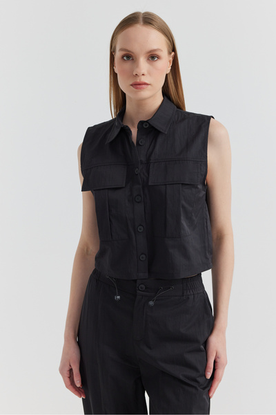 PAULMARK Women's Zero Sleeve Cover Pocket Vest