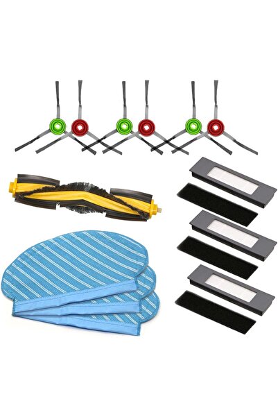 EACAM مجموعة فرشاة فلتر وممسحة مكونة من 13 قطعة لأجهزة Ecovacs Deebot Ozmo 92...