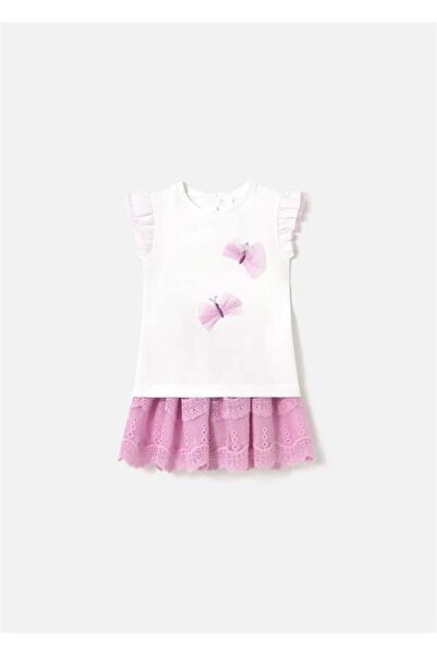 MAYORAL Girl's Embroidered Tulle Skirt Set 1929