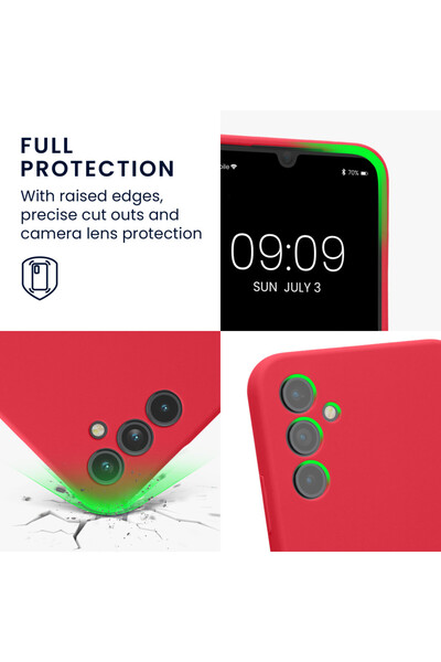 KWmobile Case for Samsung Galaxy A34 5G, Red, Silicone, 60807.238