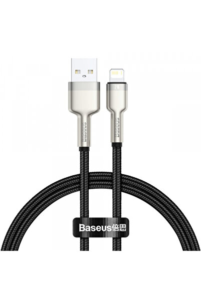 Apple Cablu Date si Incarcare USB-A - Lightning Baseus Cafule Metal Series, 1...