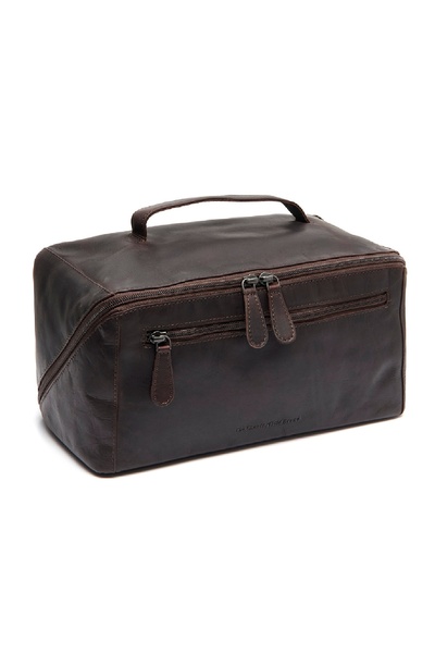 The Chesterfield Brand The Chesterfield Brand Cosmetic Bag, Made of Genuine Leather, Trevia, Dark Brown