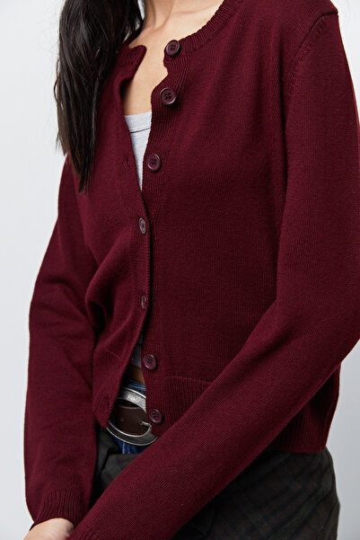 urban focus Zero Collar Wool Cardigan