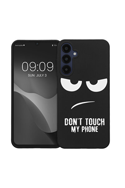 KWmobile Case for Samsung Galaxy A25, Black/White, Silicone, KWM000021QB001C