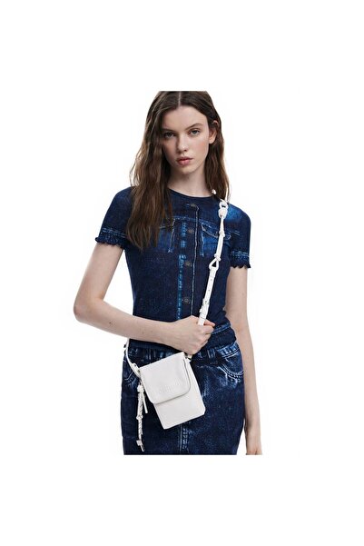 Desigual Small phone bag, Desigual, Half Logo series, White