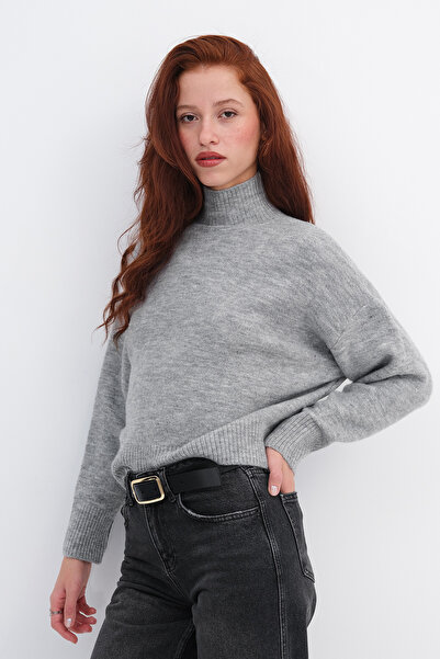 Addax Mock Neck Knitwear Sweater K3448