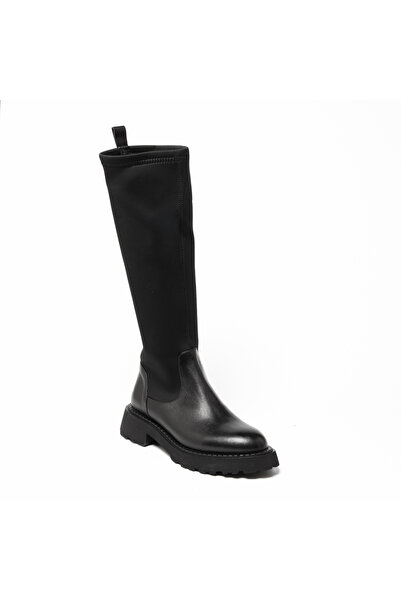 John May Γυναικείες / Κοριτσίστικες Μπότες GTN-20792 Μαύρο Δερμάτινο Μαύρο Strec