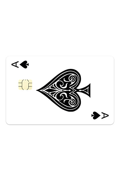 ACME LABS Credit Card Sticker Skin - Debit Card - Ace of Spades- Small Chip