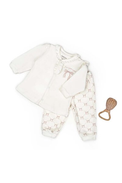 BabyCosy Organic Wear Комплект блуза и панталон, Панделка, BabyCosy, 100% пам...