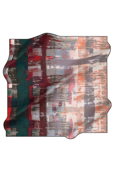 Aker Tivil Pure Silk Scarf 8336713 - 911 Πράσινο σχέδιο Dobby
