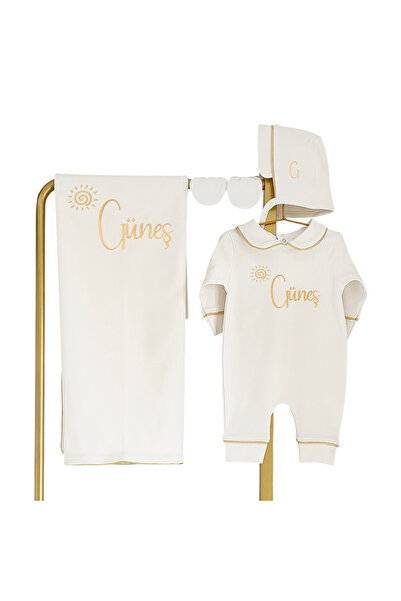 Mis Bebe Minik İnsanların Sarayı Combed Cotton Fabric Gold Piped Luxury Baby ...