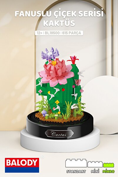balody Fanuslu Flower Series – Cactus Building Block Set – 615 Pieces