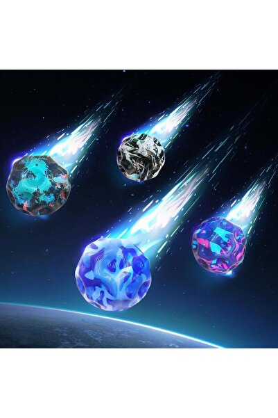 AYEBIA Pack of 6 Astro Jump High Jumping Rubber Moon Galaxy Lightweight Space Ball