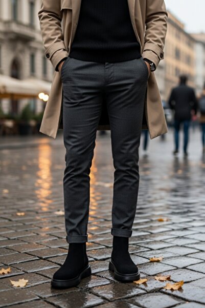 MUGGO Chelsea Hakiki Deri Çift Fermuarlı Garantili Erkek Kışlık Bot