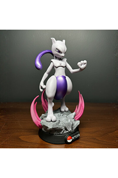 Anka Atolye Pokemon Mewtwo Detaylı Figürü (18cm) – Pokemon Koleksiyon için Figür / Oyuncak