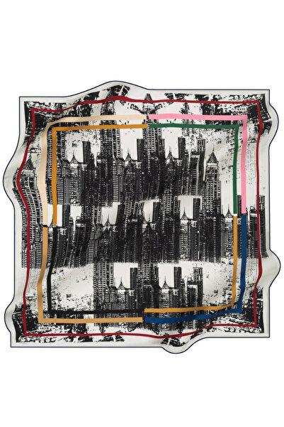 Aker Шарф Sura Saf Іpek 8420701 - 311 Білий змішаний візерунок