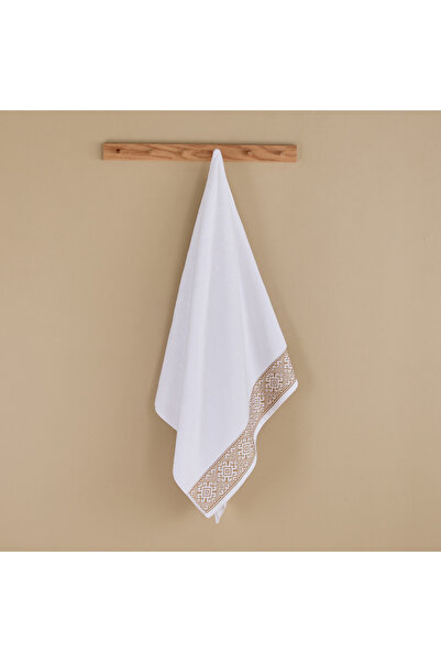 Generic White Haven Geo Lux Cotton Zero Twist Bath Towel - 70x140 cm