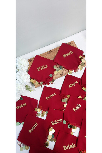 Kınamalzemecim Pullu mendil, isimli pullu mendil, nedime mendilleri, halaymen...