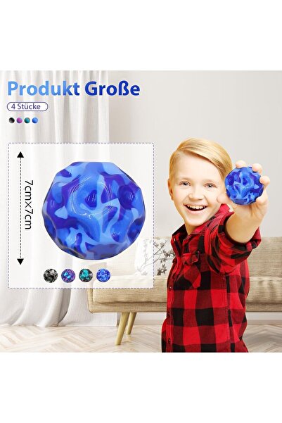 AYEBIA Pack of 6 Astro Jump High Jumping Rubber Moon Galaxy Lightweight Space Ball