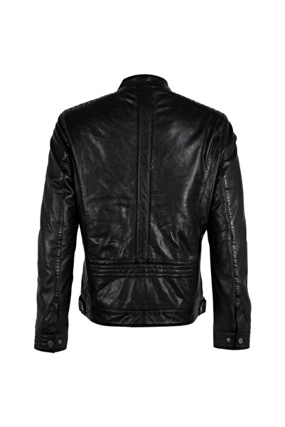 mauritius Deercraft Men's Leather Jacket Black DMCetos