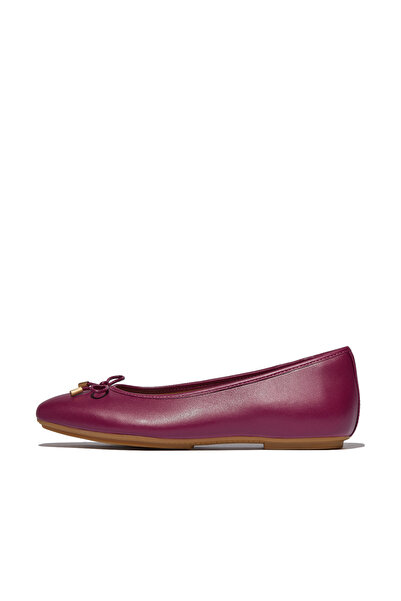 Fitflop Kadın / Kız Babet HX8-288/A69/B41 DELICATO BOW SOFT LEATHER BALLET FLATS