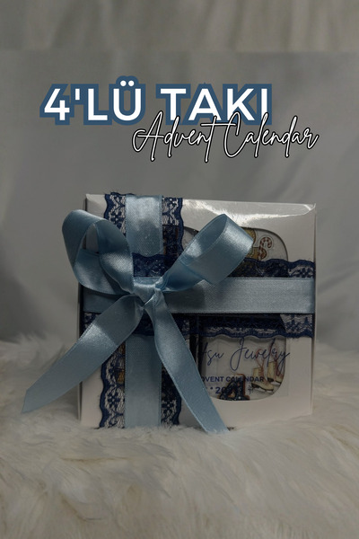 Elifsu Jewelry 4'lü Takı Advent Calendar Hediye Seti - Sürpriz Yılbaşı Takvim...