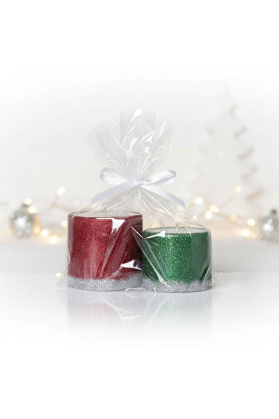 BALMER Christmas Candles with Fir Scent | Gift Set of 2 Decorative Scented Candles | Merry Morning