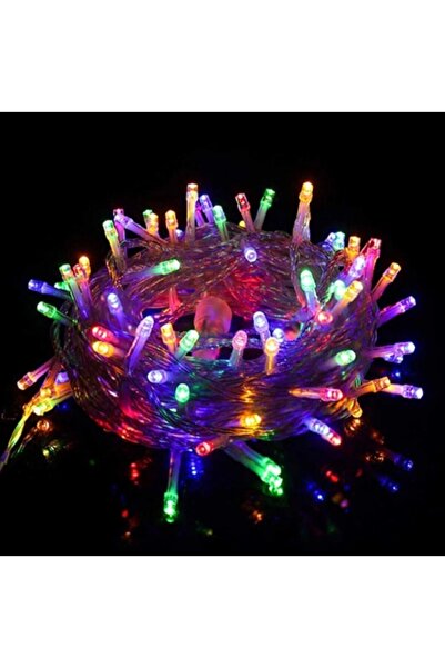 BLUEST SHOP Renkli Işık Pirinç 10 Metre 100'lü Ledli Yılbaşı Ağaç Işık 8 Fonksiyonlu Dekoratif Led