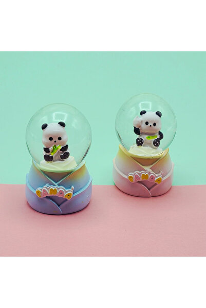 Store Panda Tasarımlı Işıklı Küçük Boy Kar Küresi 7 Cm – Sevimli Dekoratif Bi...