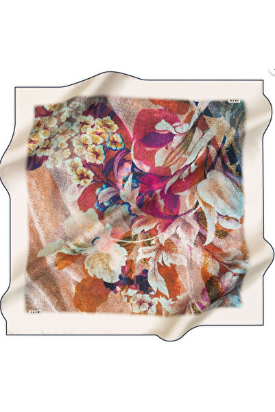 Aker Tivil Pure Silk Scarf 8285713 - 923 Cream Dobby Pattern