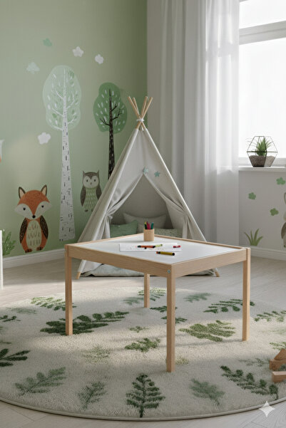 ROZİTOYS Montessori Çocuk Ahşap Etkinlik Masası