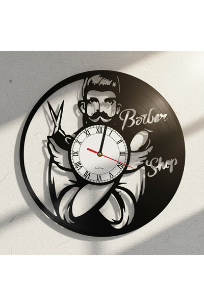 Handmade ساعة حائط مصنوعة يدويًا من مواد معاد تدويرها بتصميم صالون تصفيف الشع...