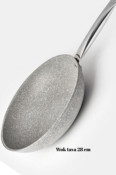 Gigilli مقلاة ووك يورلا رمادية 28 سم