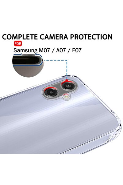 Etiget Samsung galaxy a07 transparent case silicone camera protected