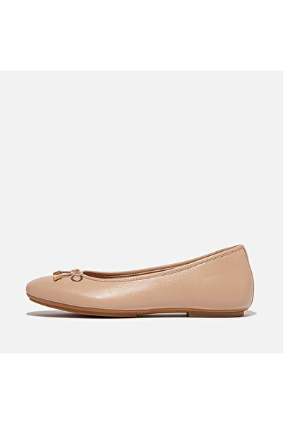 Fitflop Kadın / Kız Babet HX8-288/A69/B41 DELICATO BOW SOFT LEATHER BALLET FLATS