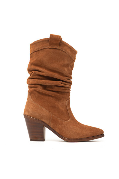 John May أحذية نسائية / بناتية RC-25K-001-R17300 من جلد الغزال البني