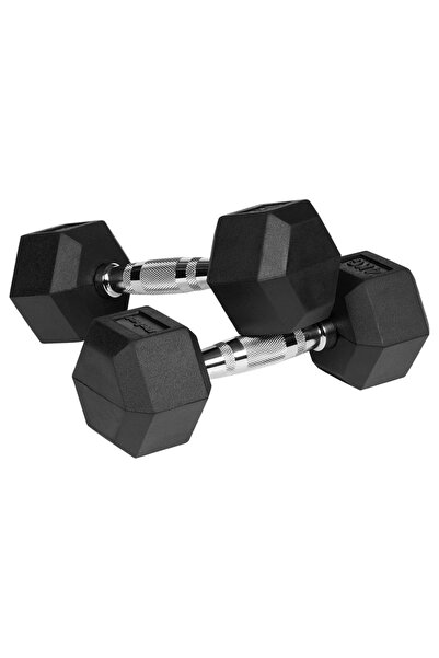 Rebel Gantere din fontă cauciucată 4kg - Set de 2 bucăți