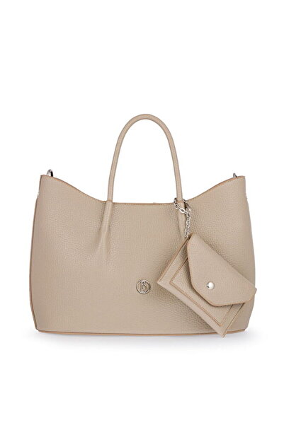 Bilik Deri Logo Detailed Mink Women's Handbag Ri̇v 147-R