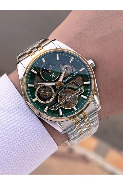 Daniel Klein Men's Wristwatch with Automatic Mechanism Moonlight and Sun Dial 2 Years Warranty Otm.14266.3