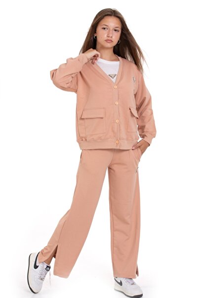 Pi Pengai طقم بناتي مكون من 3 قطع (كارديجان + تي شيرت + سروال) 2 خيط 1217.1