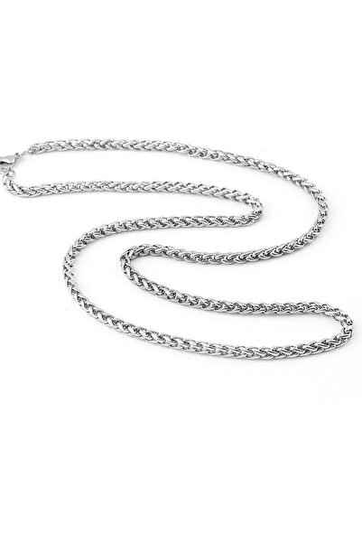 New Obsessions Men's Thin Twisted Steel Necklace 60 cm