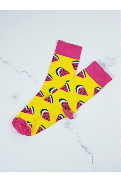 GSocks Yellow Watermelon Patterned Colorful Socks