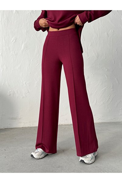 BEJNA Women's Comfortable Fit Soft Modal Textured Top and Bottom Set